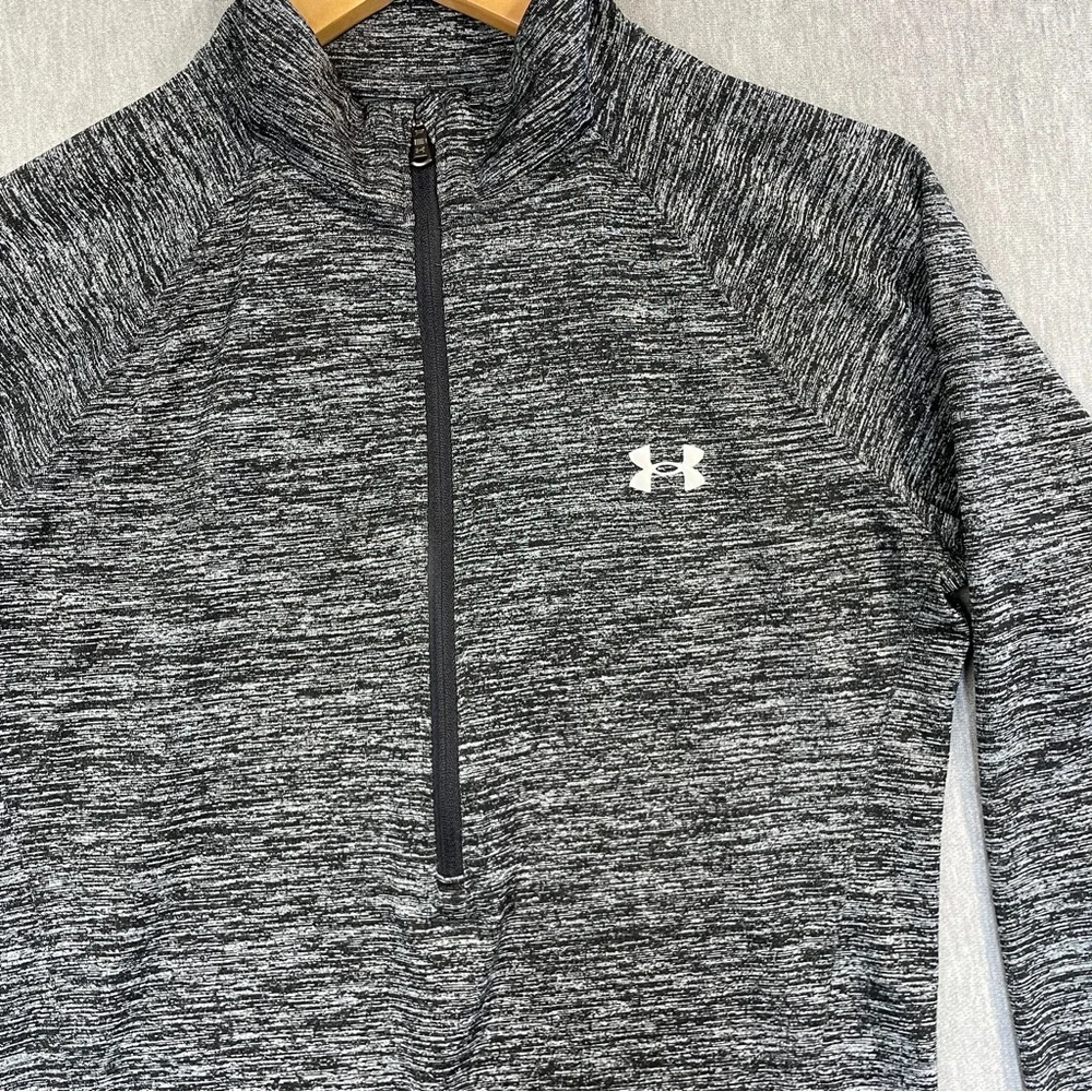 Under Armour Golf Pullover Women’s Small Heathered Grey Loose Fit Heatgear - Picture 3 of 10